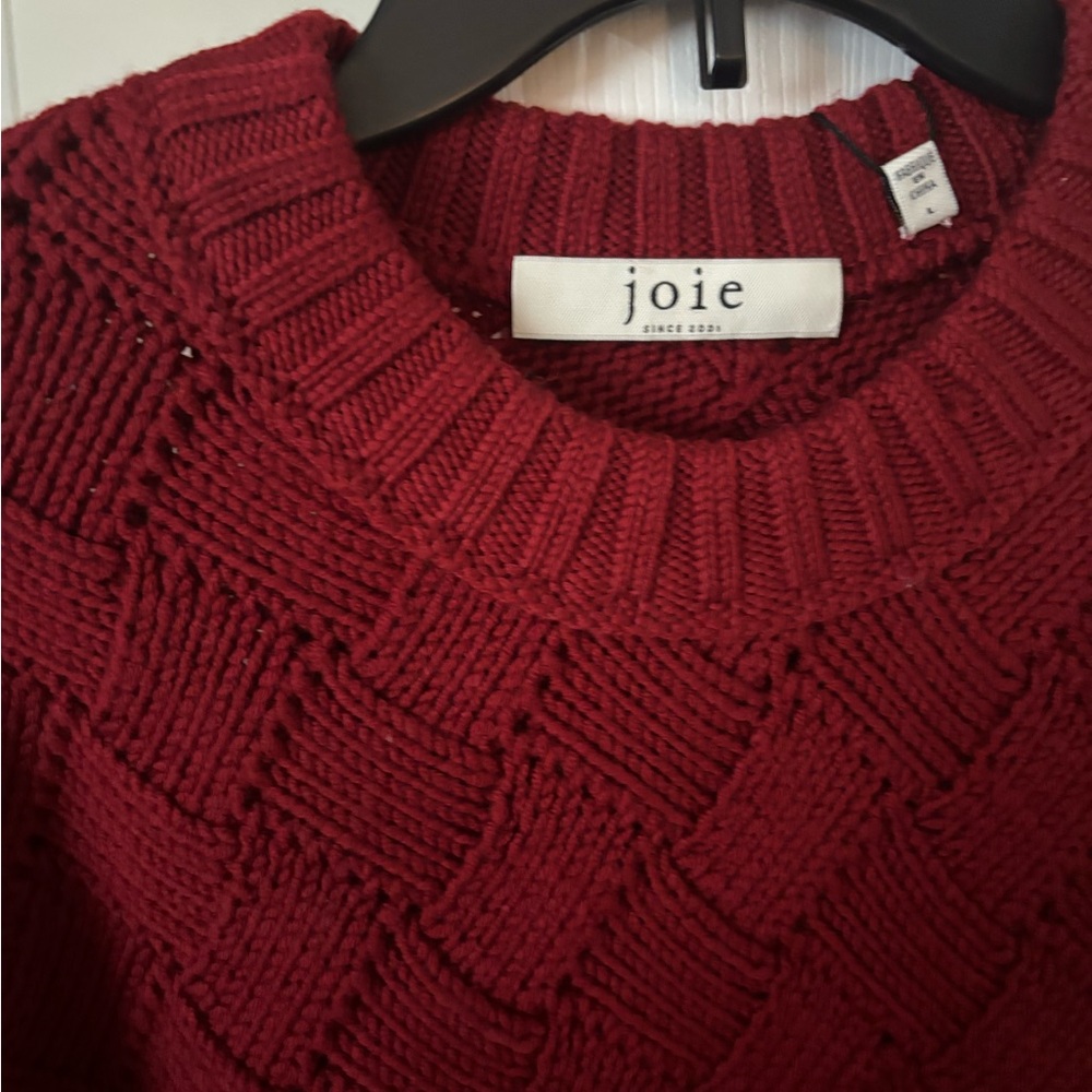 Joie Burgundy Textured Knit Sweater - Picture 4 of 5